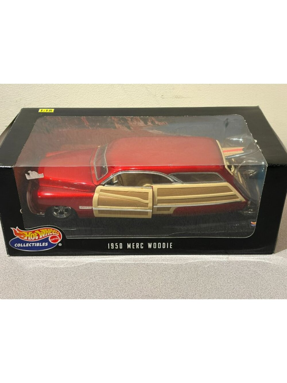 Hot Wheels Collectibles 1950 Merc Woodie 1:18 Scale Diecast Model Car - Metallic